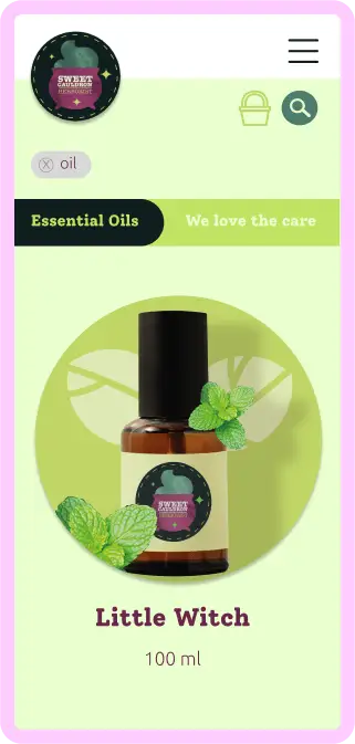 essential oil little witch light design